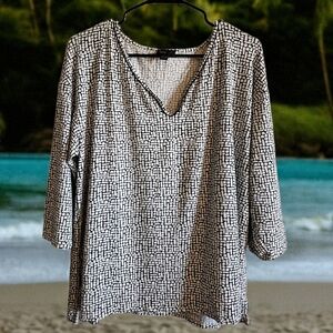 J. Jill Wearever Collection Top Womens L Missy Art To Wear Tunic Comfy Pullover